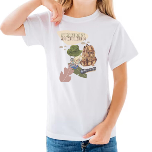 Camiseta Infanto Juvenil Aventureiro Mochileiro - Imagem 3