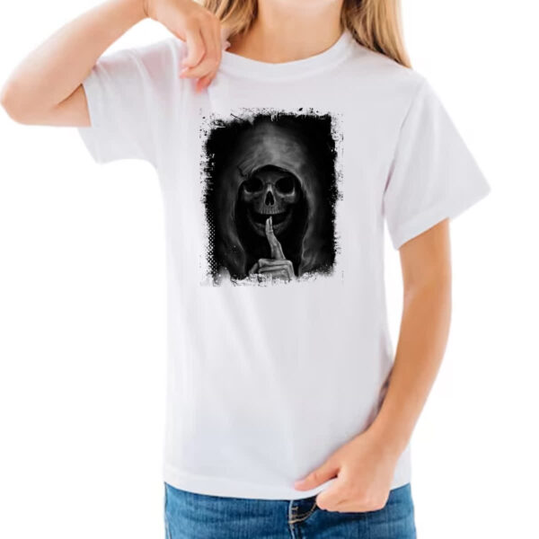 Camiseta Infanto Juvenil A morte pede silencio - Imagem 3