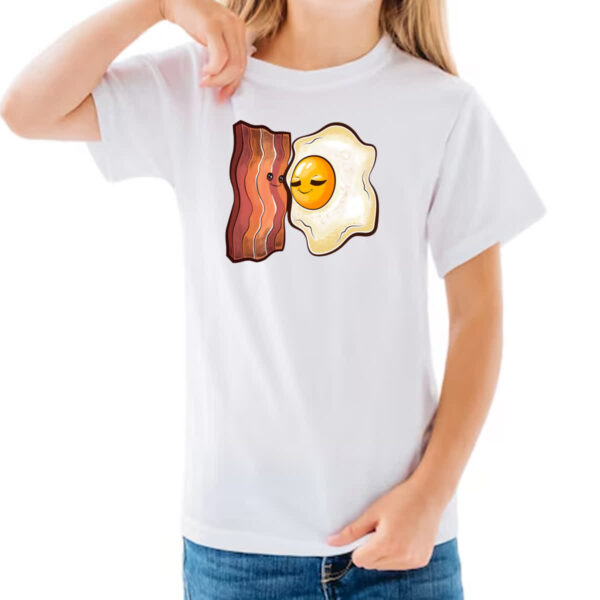 Camiseta Infanto Juvenil Bacon e ovo - Imagem 3
