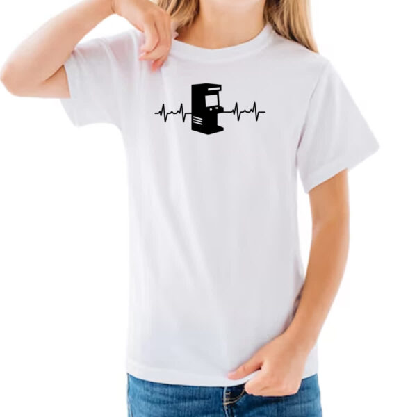 Camiseta Infanto Juvenil Batimento cardiaco arcade games - Imagem 3
