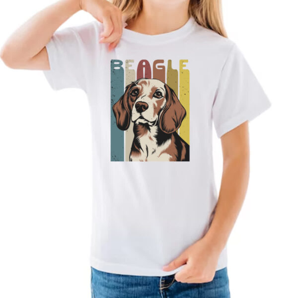 Camiseta Infanto Juvenil Beagle retro vintage - Imagem 3