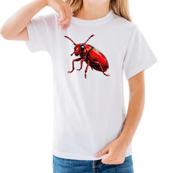 Camiseta Infanto Juvenil Besouro vermelho - Imagem 3