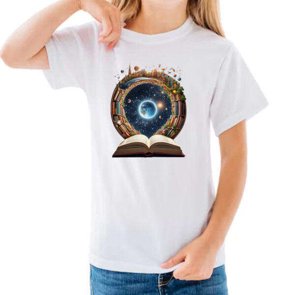 Camiseta Infanto Juvenil Biblia livro conhecimento universal - Imagem 3