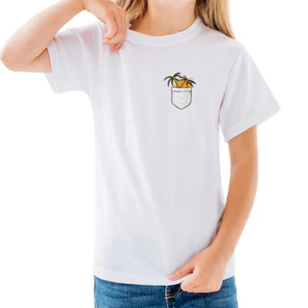 Camiseta Infanto Juvenil Bolso com coqueiro sunset - Imagem 3