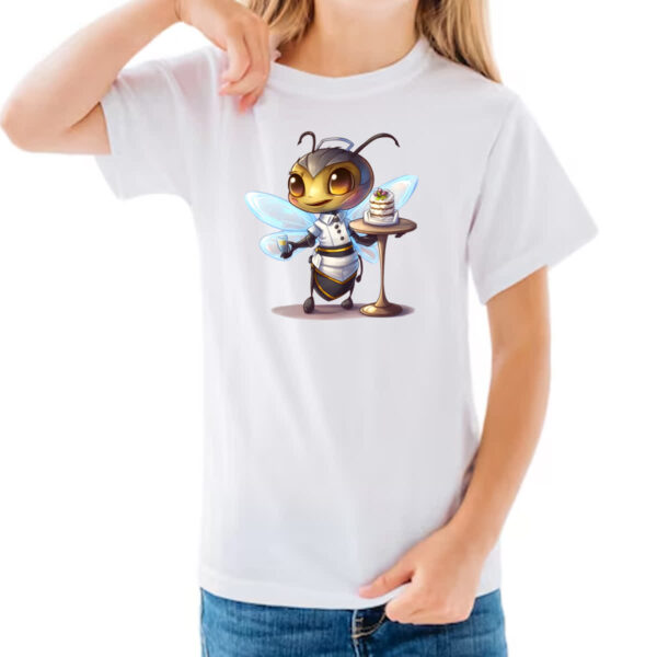 Camiseta Infanto Juvenil Abelha cozinheira - Imagem 3