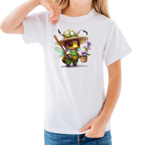 Camiseta Infanto Juvenil Abelha jardineira - Imagem 3