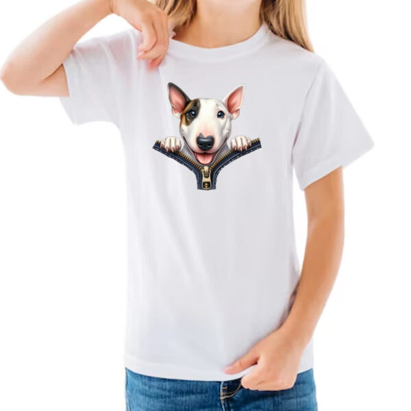 Camiseta Infanto Juvenil Bull Terrier no Ziper - Imagem 3