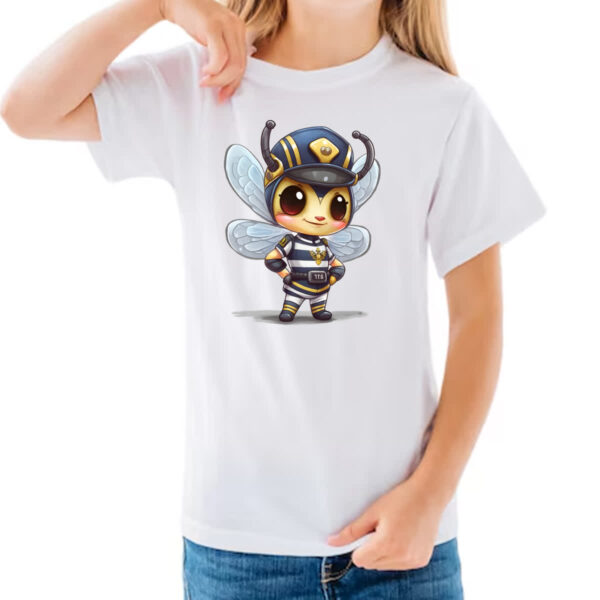 Camiseta Infanto Juvenil Abelha policial - Imagem 3