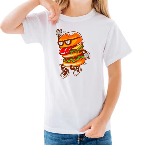 Camiseta Infanto Juvenil Burguer dance - Imagem 3