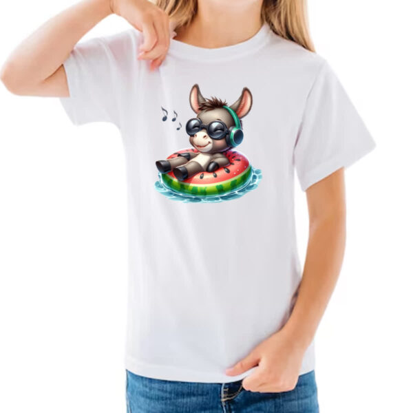Camiseta Infanto Juvenil Burro na boia - Imagem 3