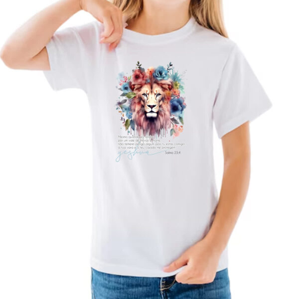 Camiseta Infanto Juvenil Yeshua Salmo 23-4 - Imagem 3