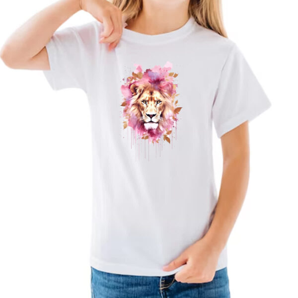 Camiseta Infanto Juvenil Yeshua flores rosa - Imagem 3