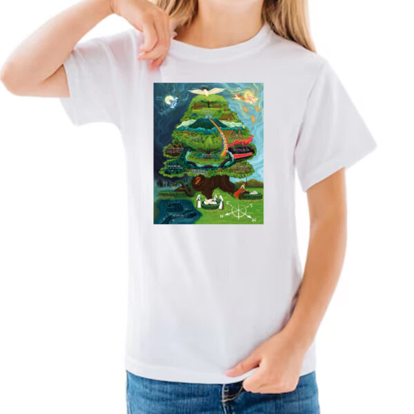 Camiseta Infanto Juvenil Yggdrasil arvore vida Mitologia Nordica - Imagem 3