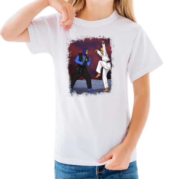 Camiseta Infanto Juvenil He-Man Karate Kid parodia - Imagem 3