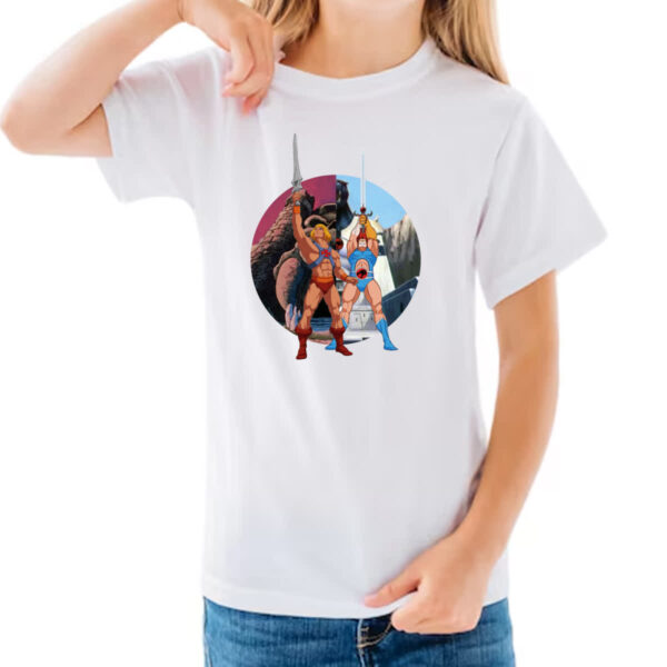 Camiseta Infanto Juvenil He-man e Lion espadas do poder - Imagem 3