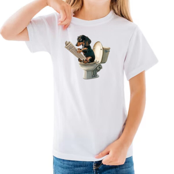 Camiseta Infanto Juvenil Cachorro Salsisha na sala de forca - Imagem 3