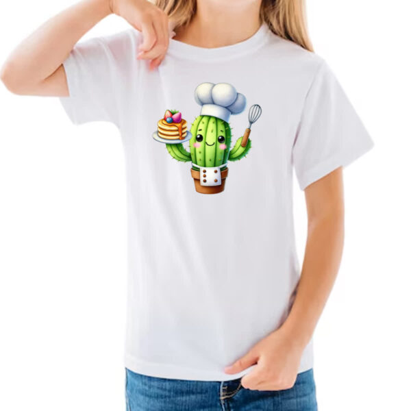 Camiseta Infanto Juvenil Cacto cozinheiro - Imagem 3