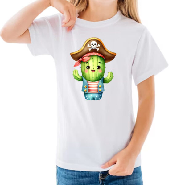 Camiseta Infanto Juvenil Cacto pirata - Imagem 3
