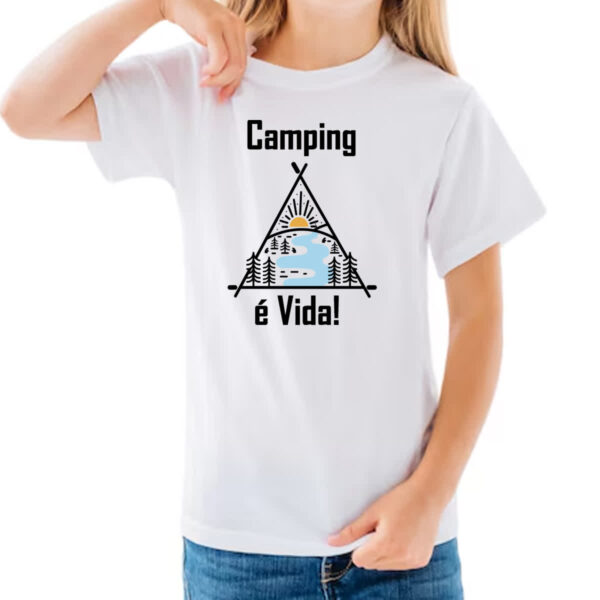 Camiseta Infanto Juvenil Camping e vida - Imagem 3