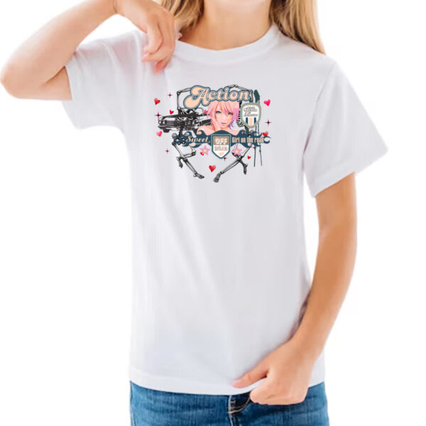 Camiseta Infanto Juvenil Action Girl on the road - Imagem 3