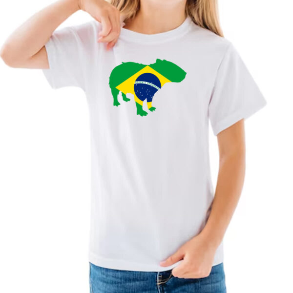 Camiseta Infanto Juvenil Capivara Fauna Brasileira - Imagem 3