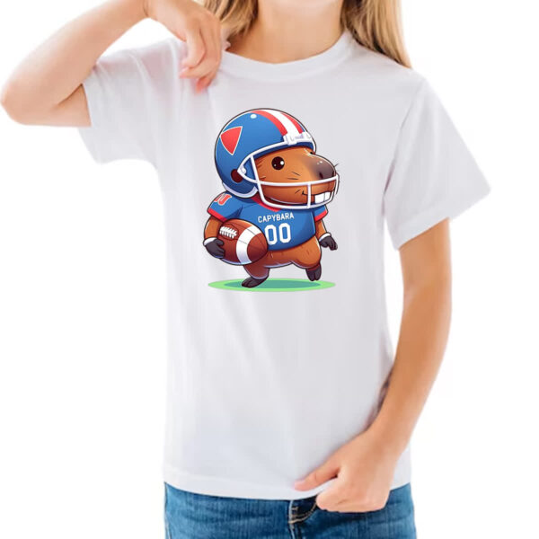 Camiseta Infanto Juvenil Capivara futebol americano - Imagem 3