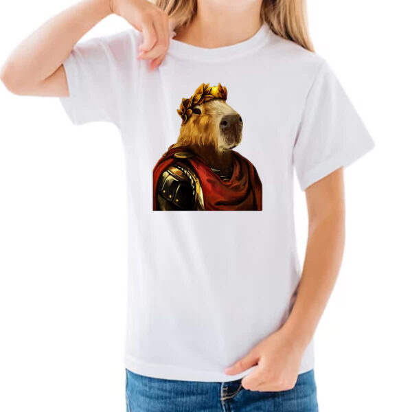 Camiseta Infanto Juvenil Capivara imperador - Imagem 3