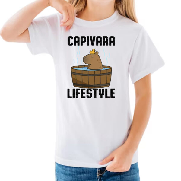 Camiseta Infanto Juvenil Capivara lifestyle - Imagem 3