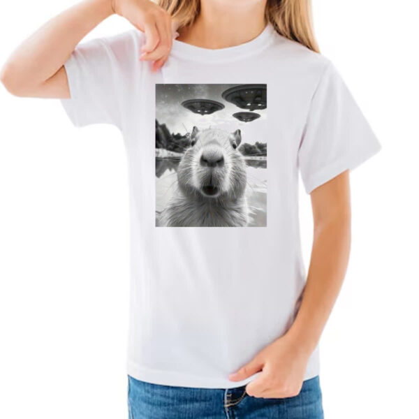 Camiseta Infanto Juvenil Capivara UFOs - Imagem 3
