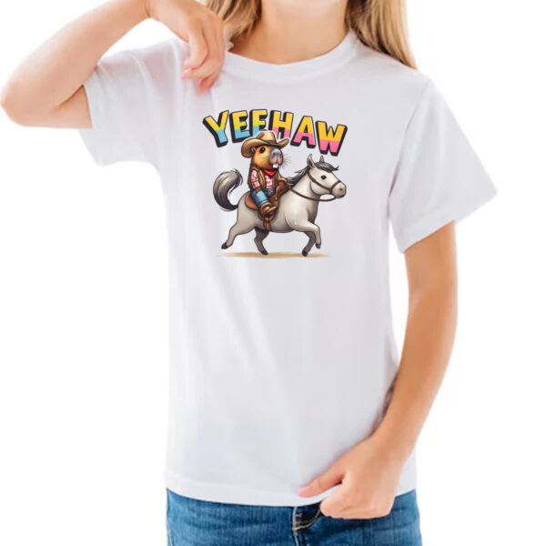 Camiseta Infanto Juvenil Capivara western - Imagem 3