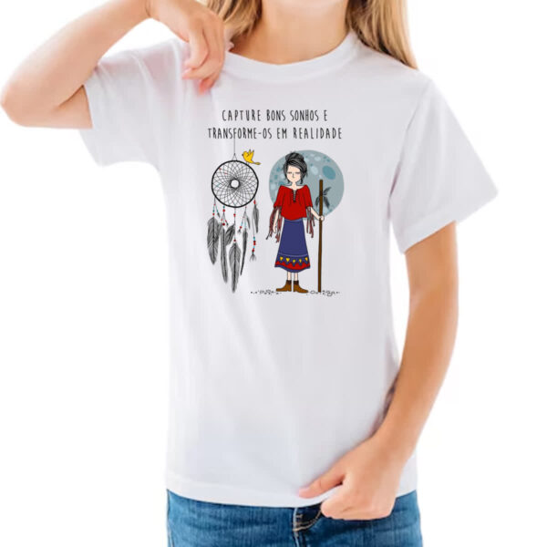 Camiseta Infanto Juvenil Capture bons sonhos - Imagem 3