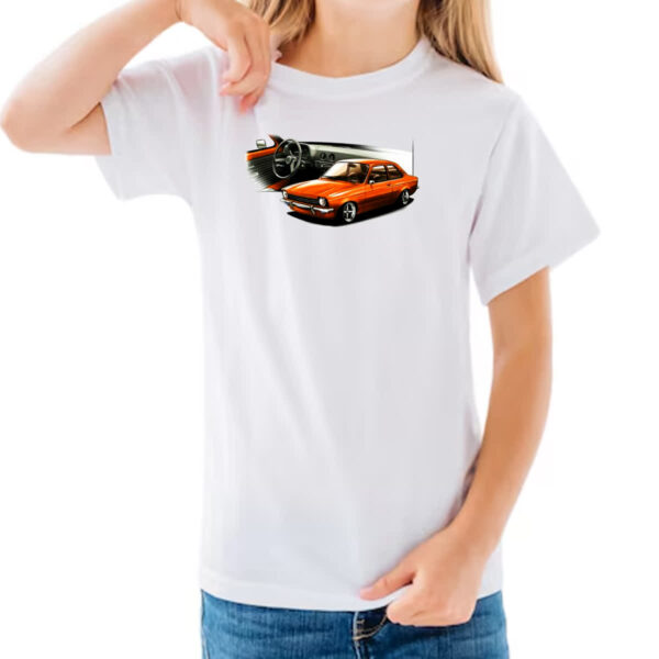 Camiseta Infanto Juvenil Chevette primeira geracao Vermelho - Imagem 3