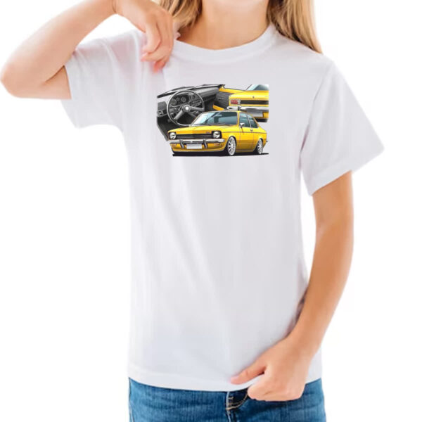 Camiseta Infanto Juvenil Chevette primeira geracao amarelo - Imagem 3