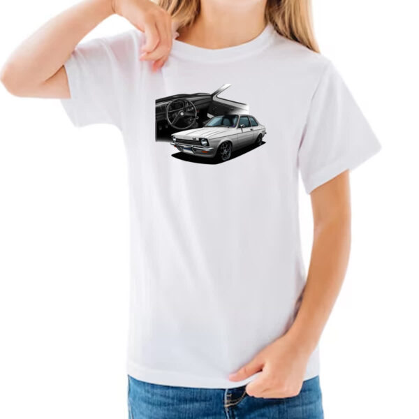 Camiseta Infanto Juvenil Chevette primeira geracao branco - Imagem 3
