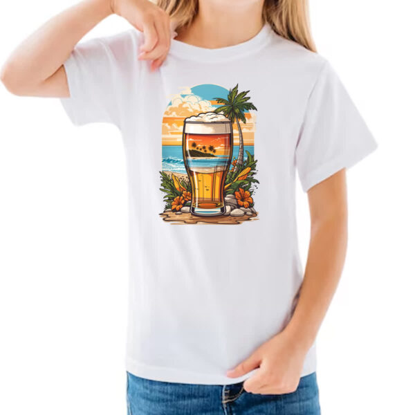 Camiseta Infanto Juvenil Copo de Cerveja Sunset - Imagem 3