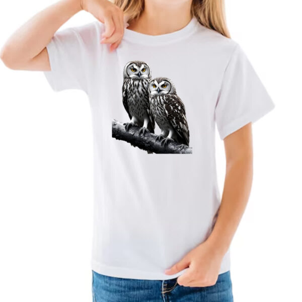 Camiseta Infanto Juvenil Corujas da neve - Imagem 3