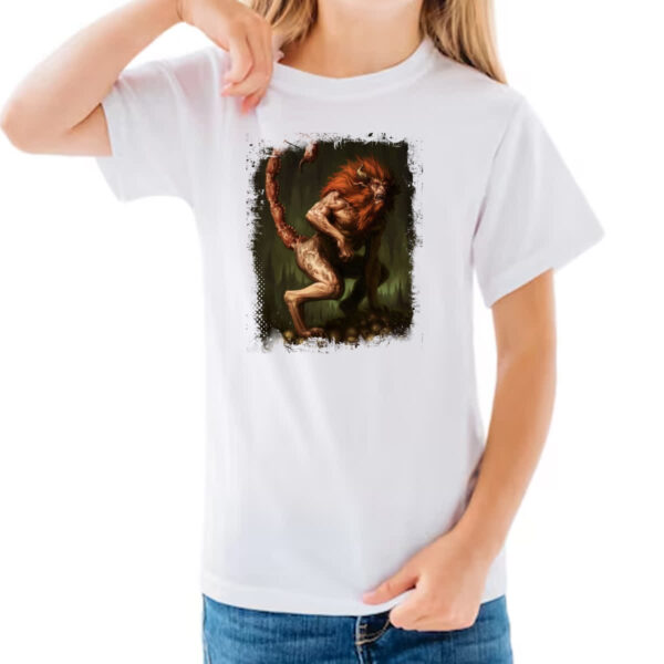 Camiseta Infanto Juvenil Criatura Mitologica Manticora 01 - Imagem 3