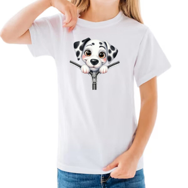 Camiseta Infanto Juvenil Dalmata no Ziper - Imagem 3