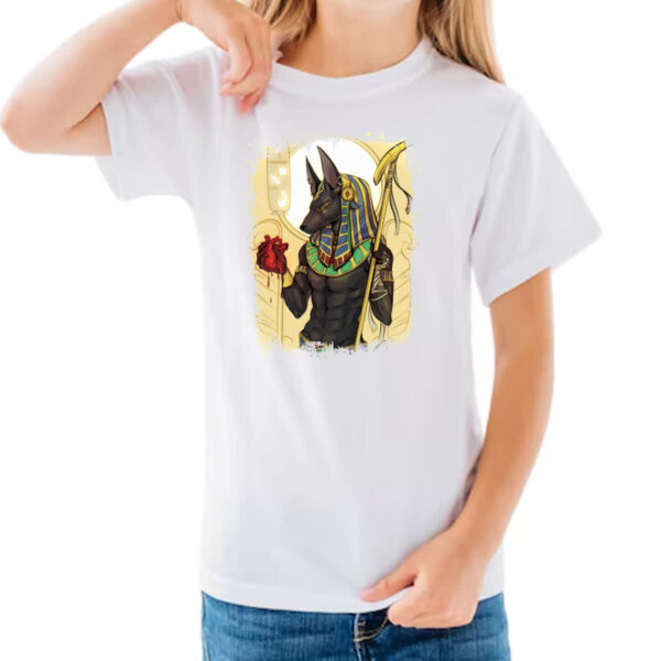 Camiseta Infanto Juvenil Deus Anubis Ilustracao - Imagem 3