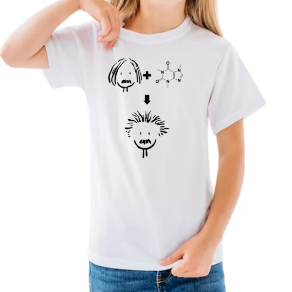 Camiseta Infanto Juvenil Albert Einstein Cafeina - Imagem 3
