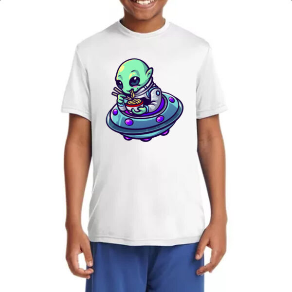 Camiseta Infanto Juvenil Alien lamen disco voador - Imagem 4