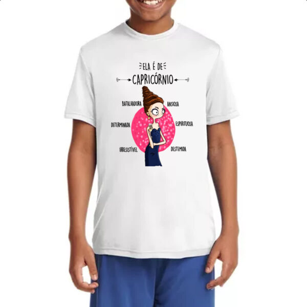 Camiseta Infanto Juvenil Ela e de Capricornio - Imagem 4