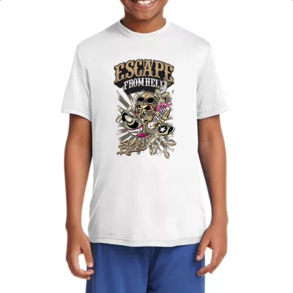 Camiseta Infanto Juvenil Escape from hell war bones - Imagem 4