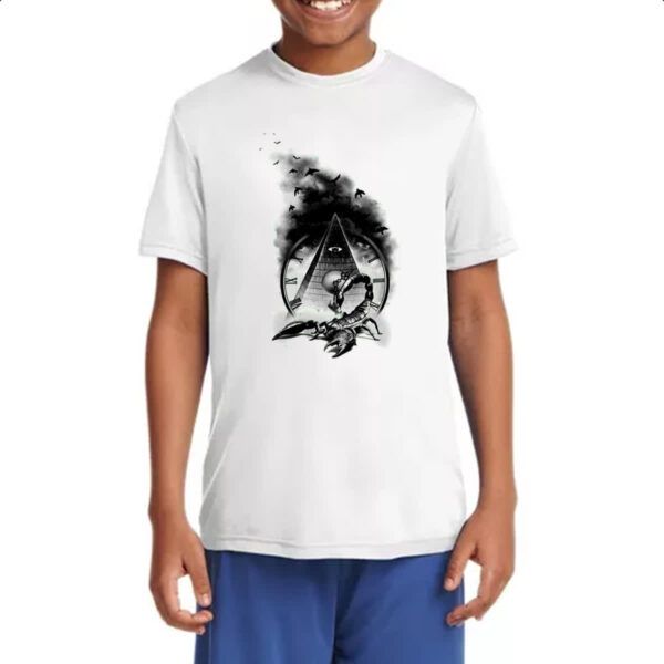 Camiseta Infanto Juvenil Escorpiao Egipcio do Tempo - Imagem 4