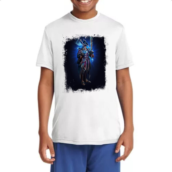 Camiseta Infanto Juvenil Empires and Puzzles Heroi Finley Traje - Imagem 4