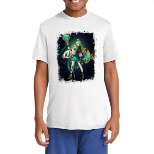 Camiseta Infanto Juvenil Empires and Puzzles Heroi Kadilen Traje - Imagem 4