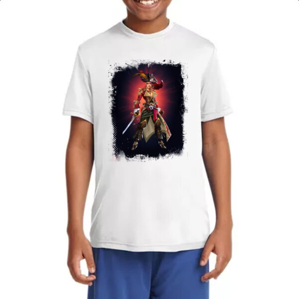 Camiseta Infanto Juvenil Empires and Puzzles Heroi Marjana Traje - Imagem 4