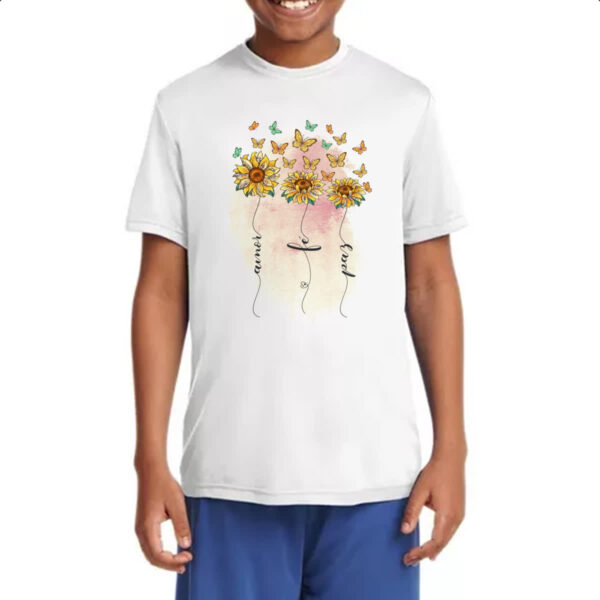 Camiseta Infanto Juvenil Amor fe e paz - Imagem 4