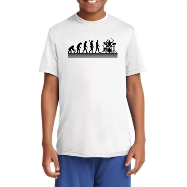 Camiseta Infanto Juvenil Evolucao baterista - Imagem 4