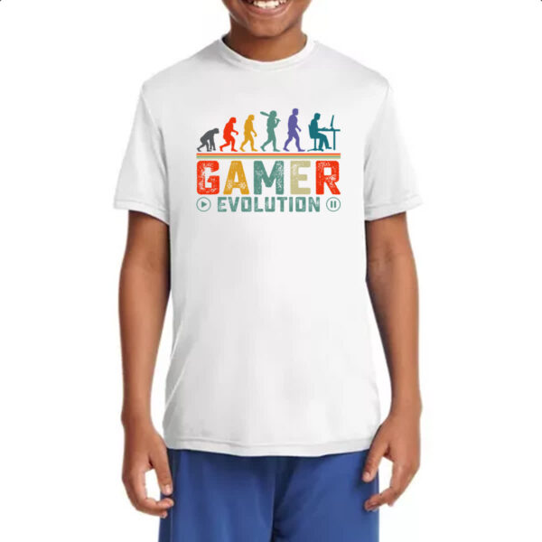Camiseta Infanto Juvenil Evolucao gamer - Imagem 4